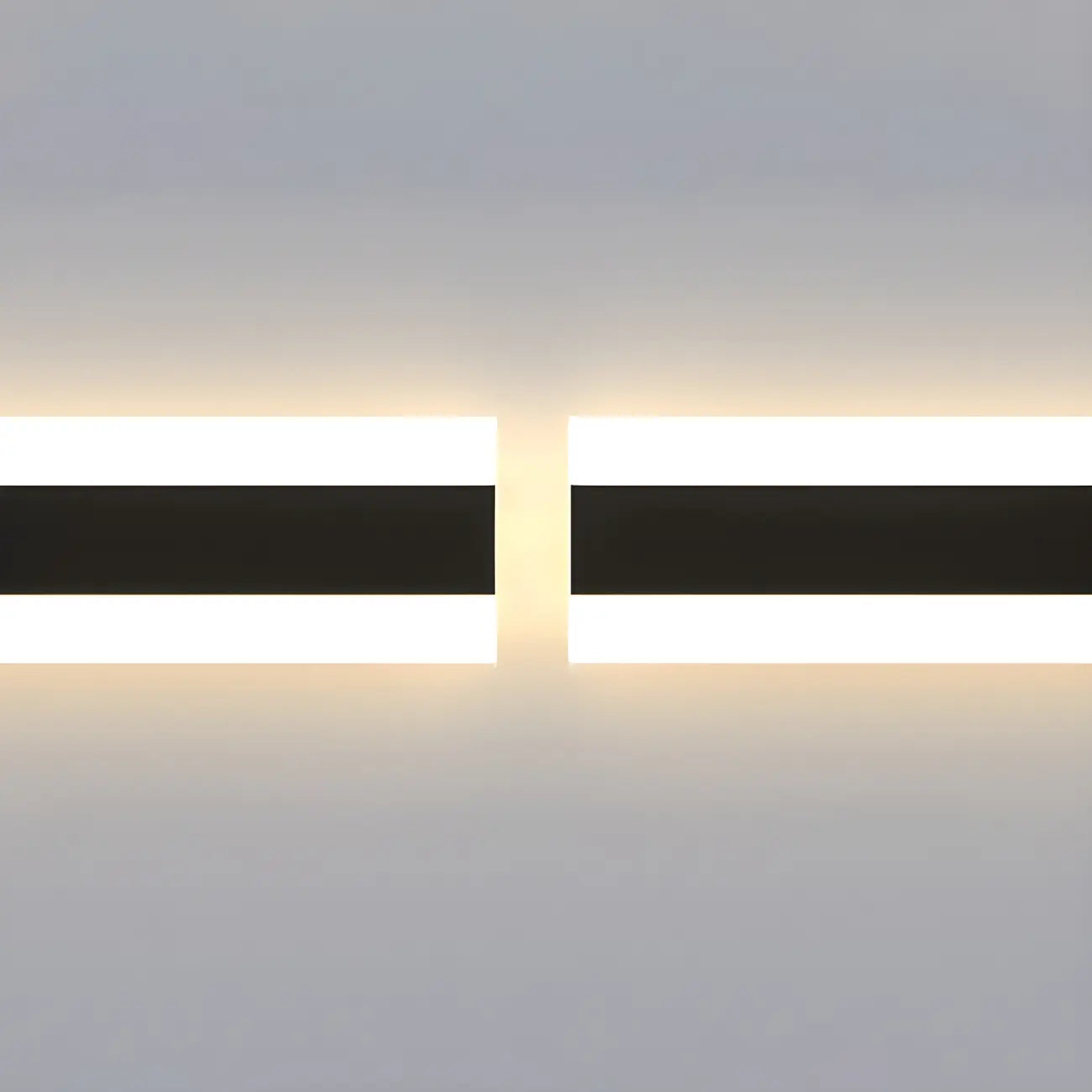 Appliques murales extérieures linéaires modernes en métal noir à LED