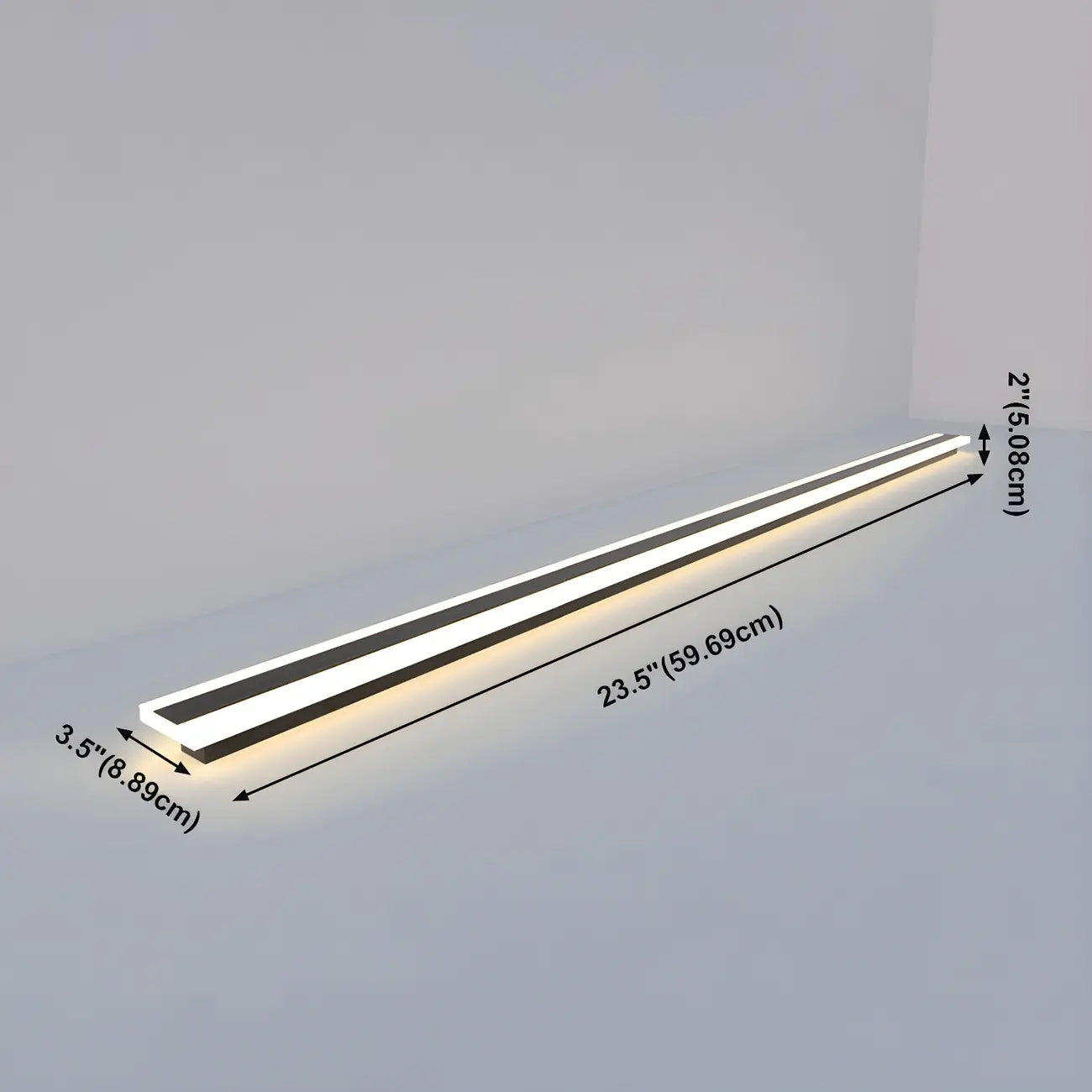 Appliques murales extérieures linéaires modernes en métal noir à LED