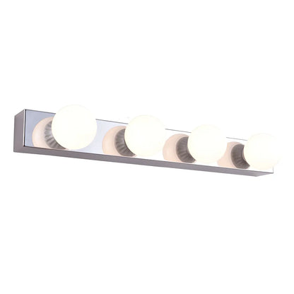 Applique murale moderne argentée à plusieurs ampoules pour salle de bain