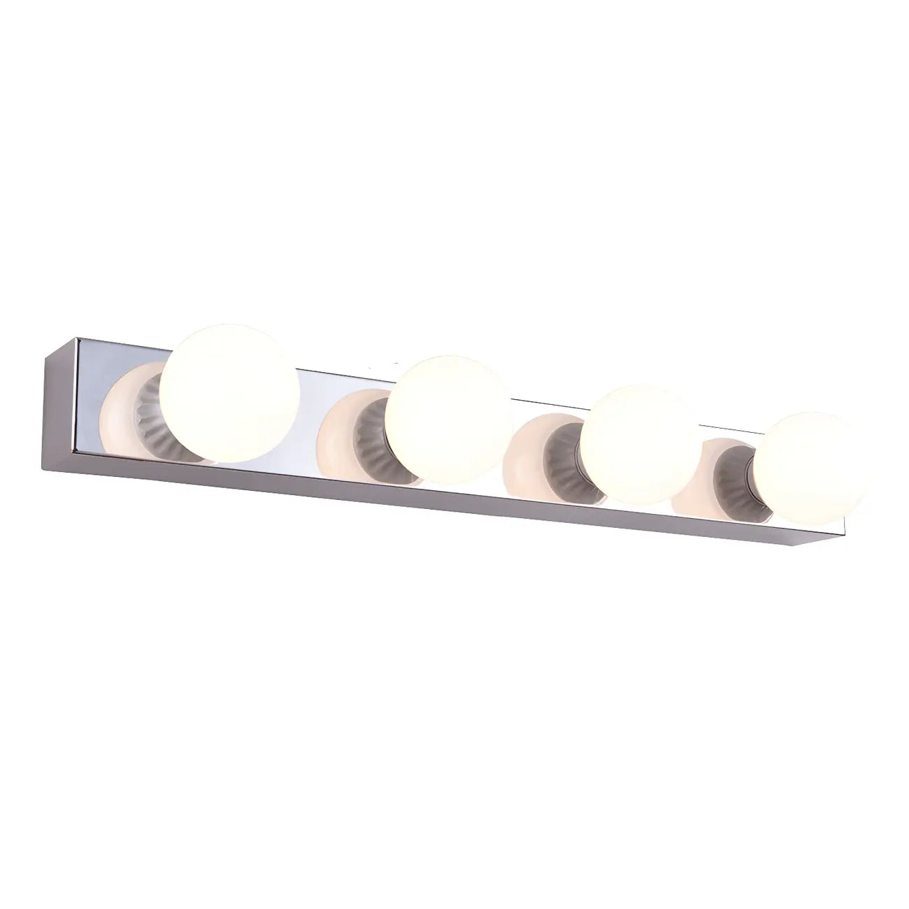 Applique murale moderne argentée à plusieurs ampoules pour salle de bain