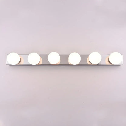 Applique murale moderne argentée à plusieurs ampoules pour salle de bain