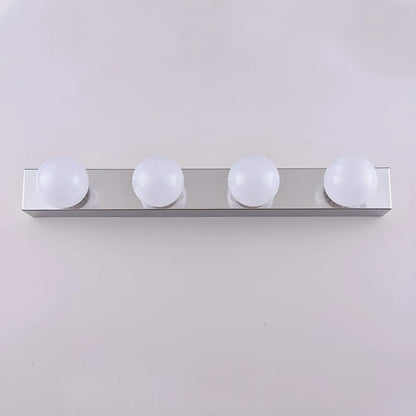 Applique murale moderne argentée à plusieurs ampoules pour salle de bain