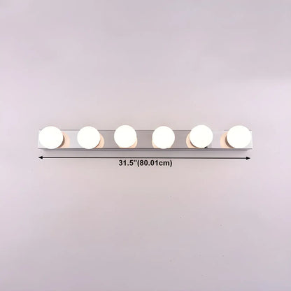 Applique murale moderne argentée à plusieurs ampoules pour salle de bain