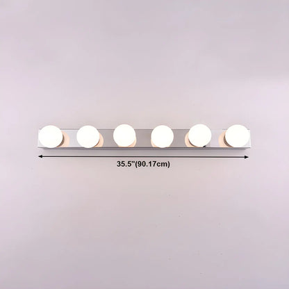 Applique murale moderne argentée à plusieurs ampoules pour salle de bain
