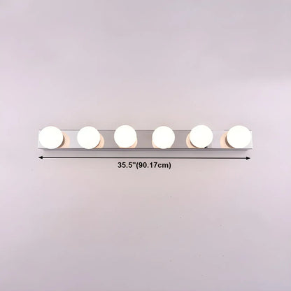 Applique murale moderne argentée à plusieurs ampoules pour salle de bain