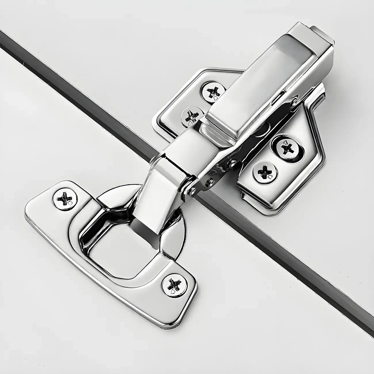 Meuble TV suspendu contemporain en bois blanc avec éclairage intégré