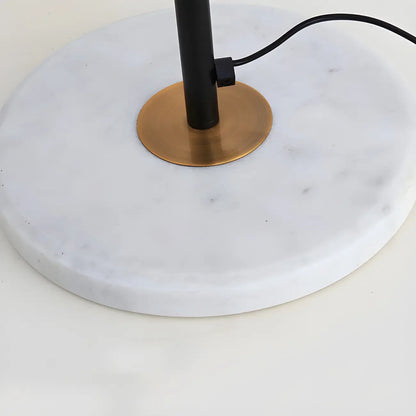 Lampadaire vertical moderne à 6 lumières en verre et métal incurvés