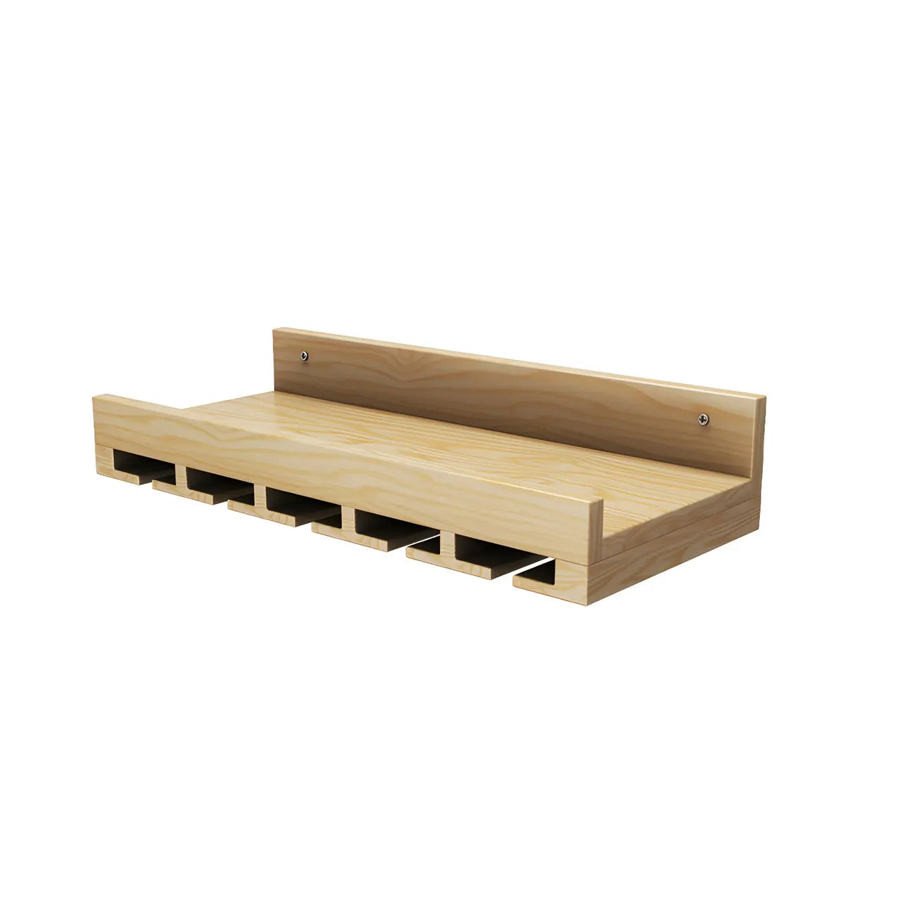 Étagère à vin murale en bois de style industriel