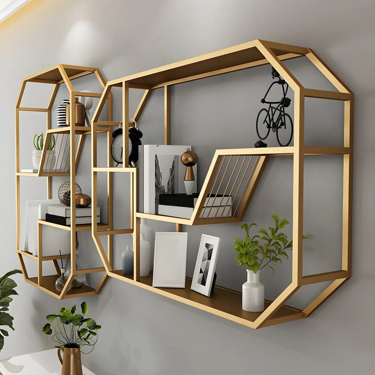 Porte-bouteilles mural simple en métal noir