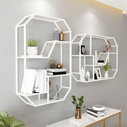 Porte-bouteilles mural simple en métal noir