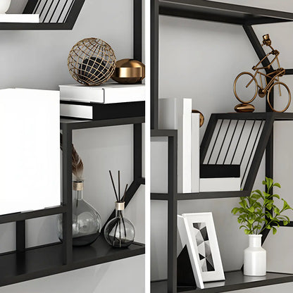 Porte-bouteilles mural simple en métal noir