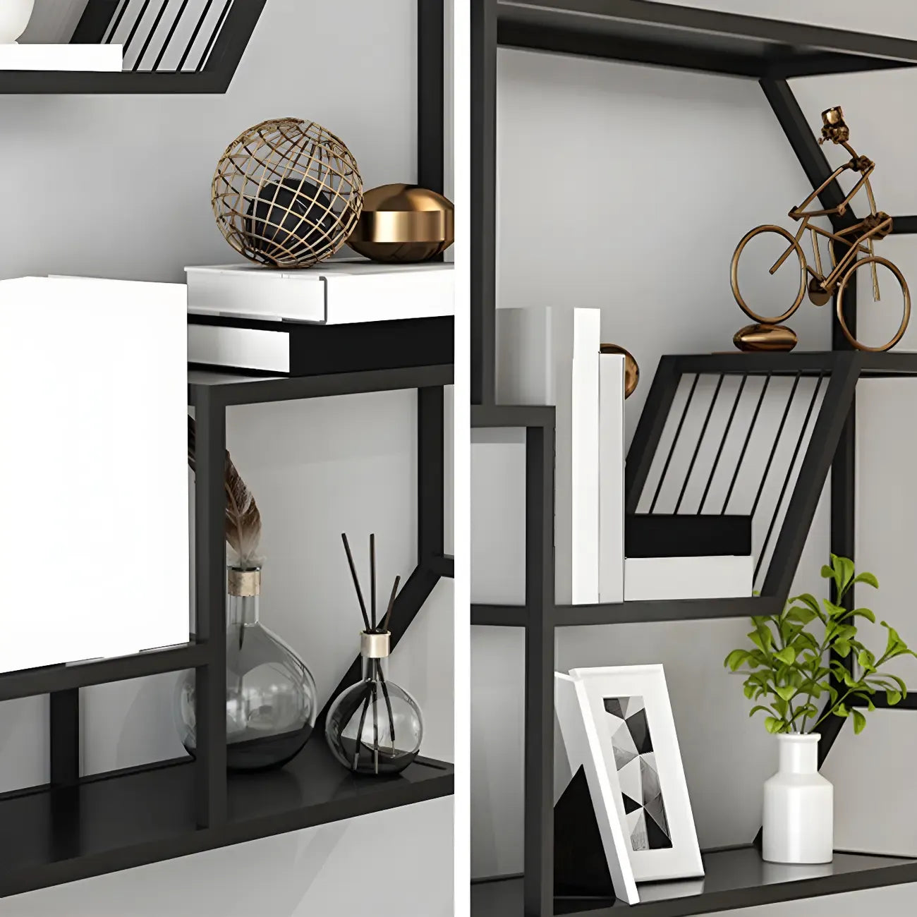 Porte-bouteilles mural simple en métal noir