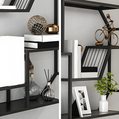 Porte-bouteilles mural simple en métal noir