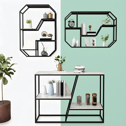 Porte-bouteilles mural simple en métal noir