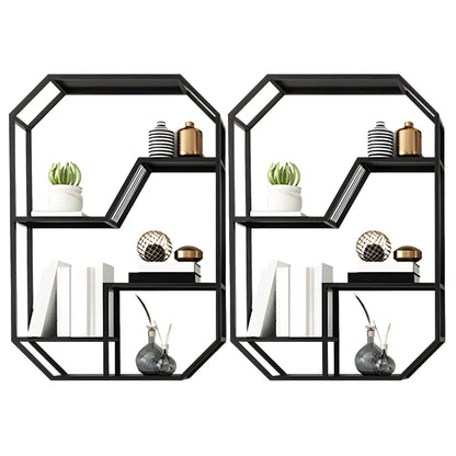 Porte-bouteilles mural simple en métal noir