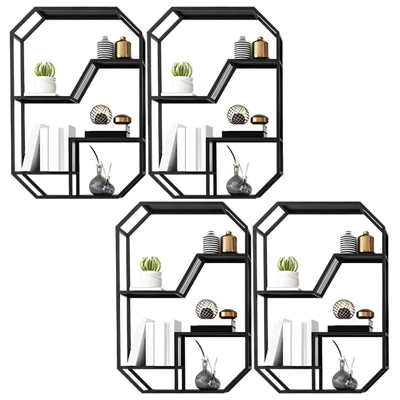 Porte-bouteilles mural simple en métal noir