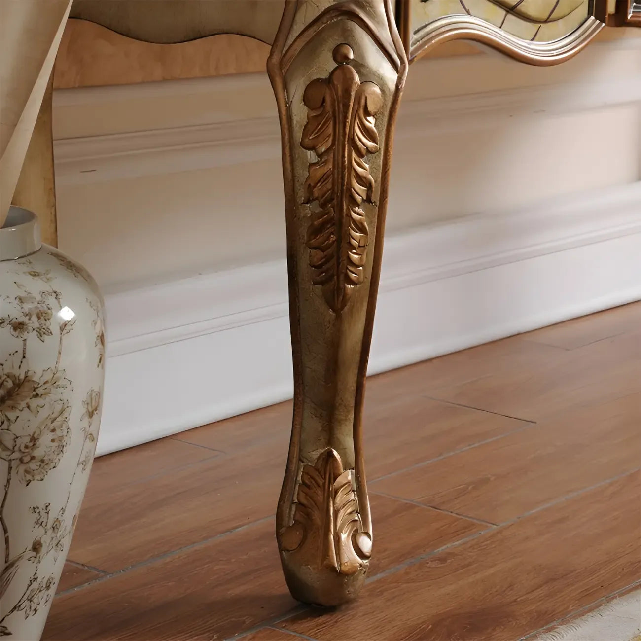 Console de rangement en bois de style français avec tiroirs