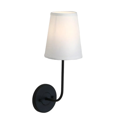 Applique murale glamour moderne en laiton avec abat-jour en tissu