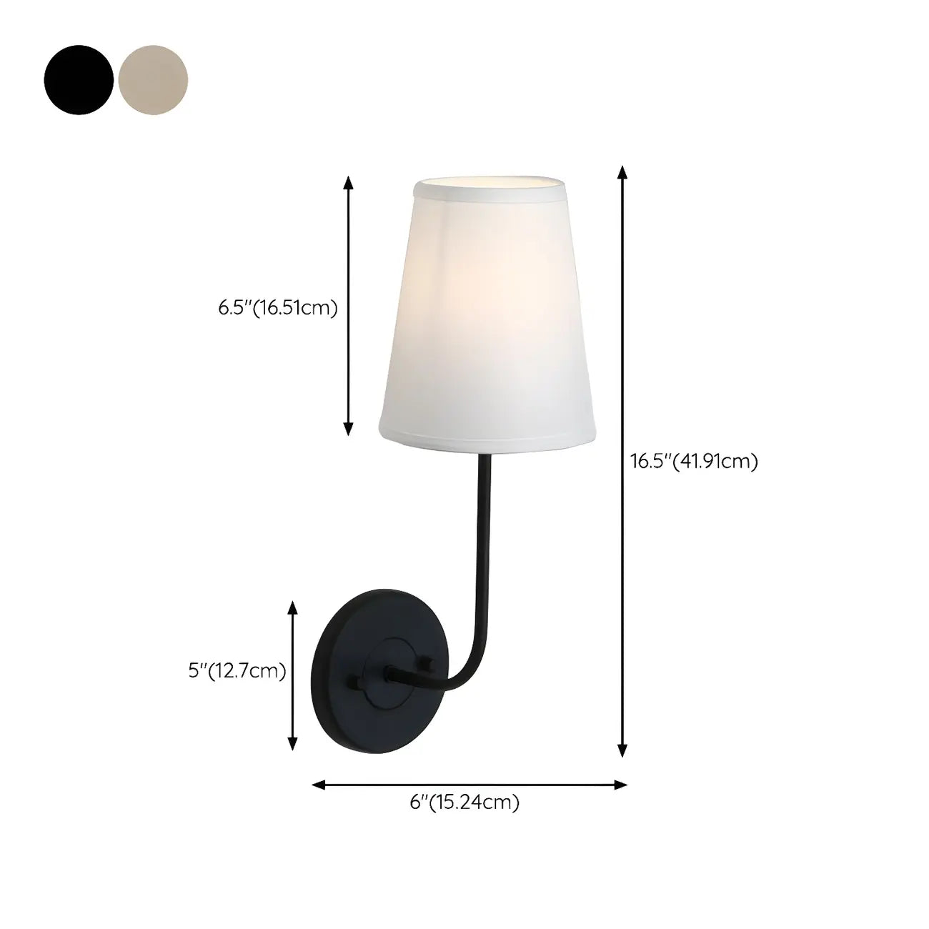 Applique murale glamour moderne en laiton avec abat-jour en tissu