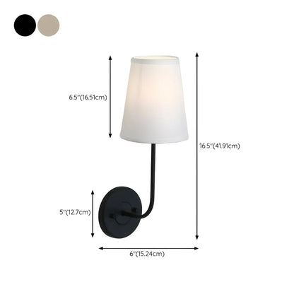 Applique murale glamour moderne en laiton avec abat-jour en tissu