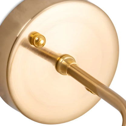 Applique murale suspendue moderne en verre doré pour salle de bain