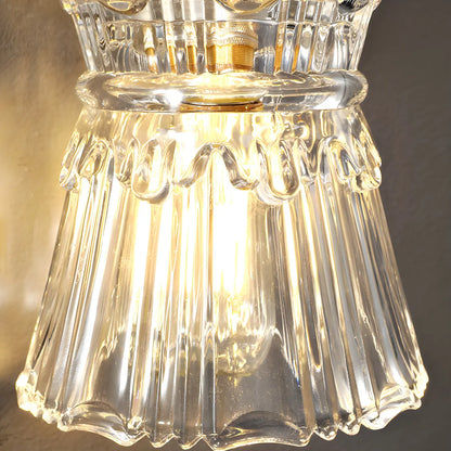 Applique murale suspendue moderne en verre doré pour salle de bain