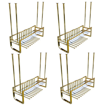 Casier à vin mural en métal doré élégant