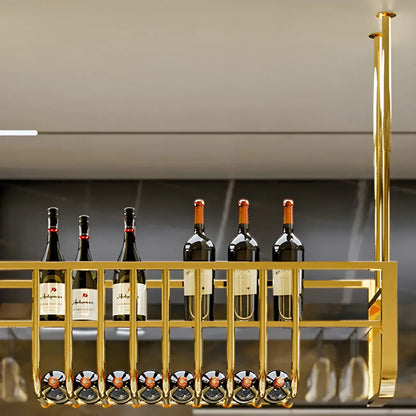 Casier à vin mural en métal doré élégant