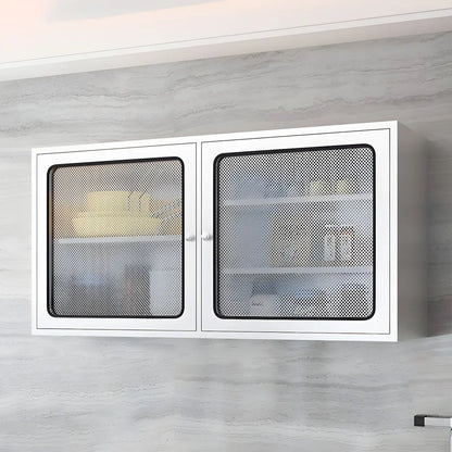 Vitrine murale en acier inoxydable avec rangement