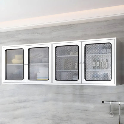 Vitrine murale en acier inoxydable avec rangement