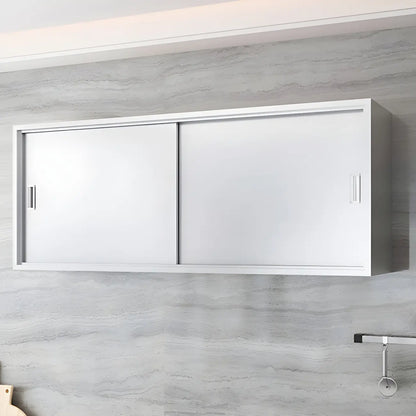 Vitrine murale en acier inoxydable avec rangement