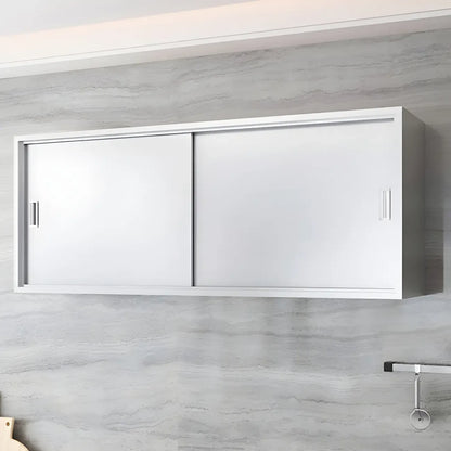 Vitrine murale en acier inoxydable avec rangement