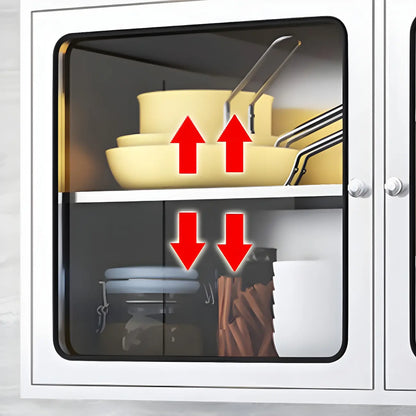 Vitrine murale en acier inoxydable avec rangement