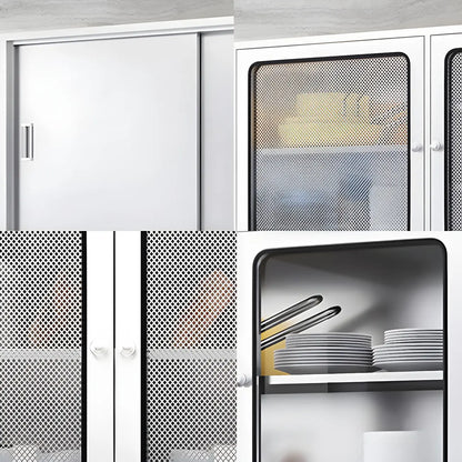 Vitrine murale en acier inoxydable avec rangement