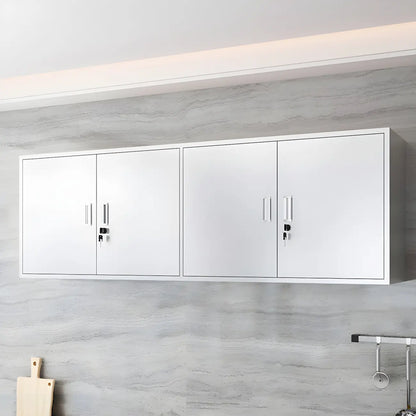 Vitrine murale en acier inoxydable avec rangement