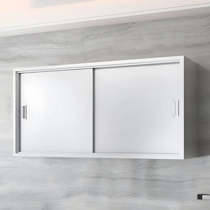 Vitrine murale en acier inoxydable avec rangement