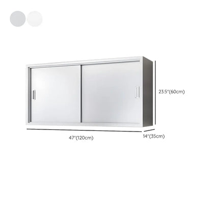 Vitrine murale en acier inoxydable avec rangement