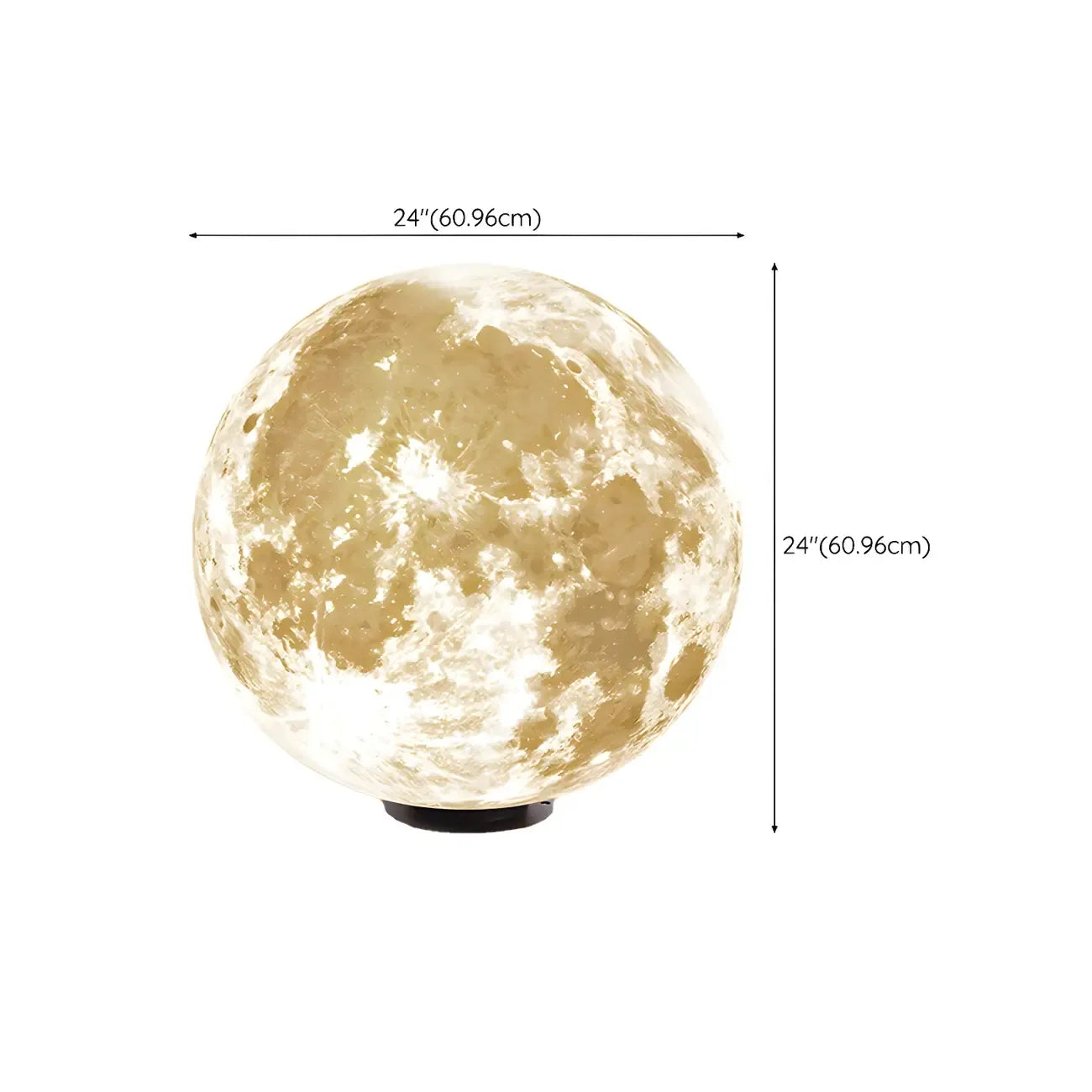 Lampes LED en forme de lune pour poteaux extérieurs