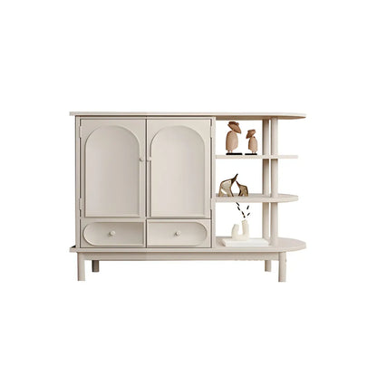 Meuble de rangement multifonctionnel moderne en bois blanc pour salon