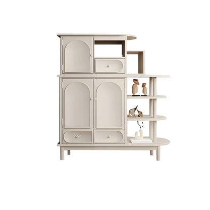 Meuble de rangement multifonctionnel moderne en bois blanc pour salon