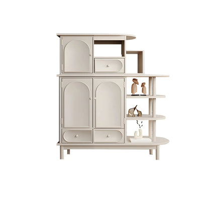 Meuble de rangement multifonctionnel moderne en bois blanc pour salon