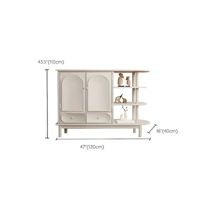 Meuble de rangement multifonctionnel moderne en bois blanc pour salon