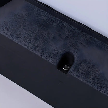 Lampes solaires carrées étanches en métal noir pour poteaux extérieurs