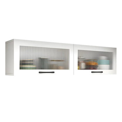 vaisselier mural en bois blanc pour cuisine