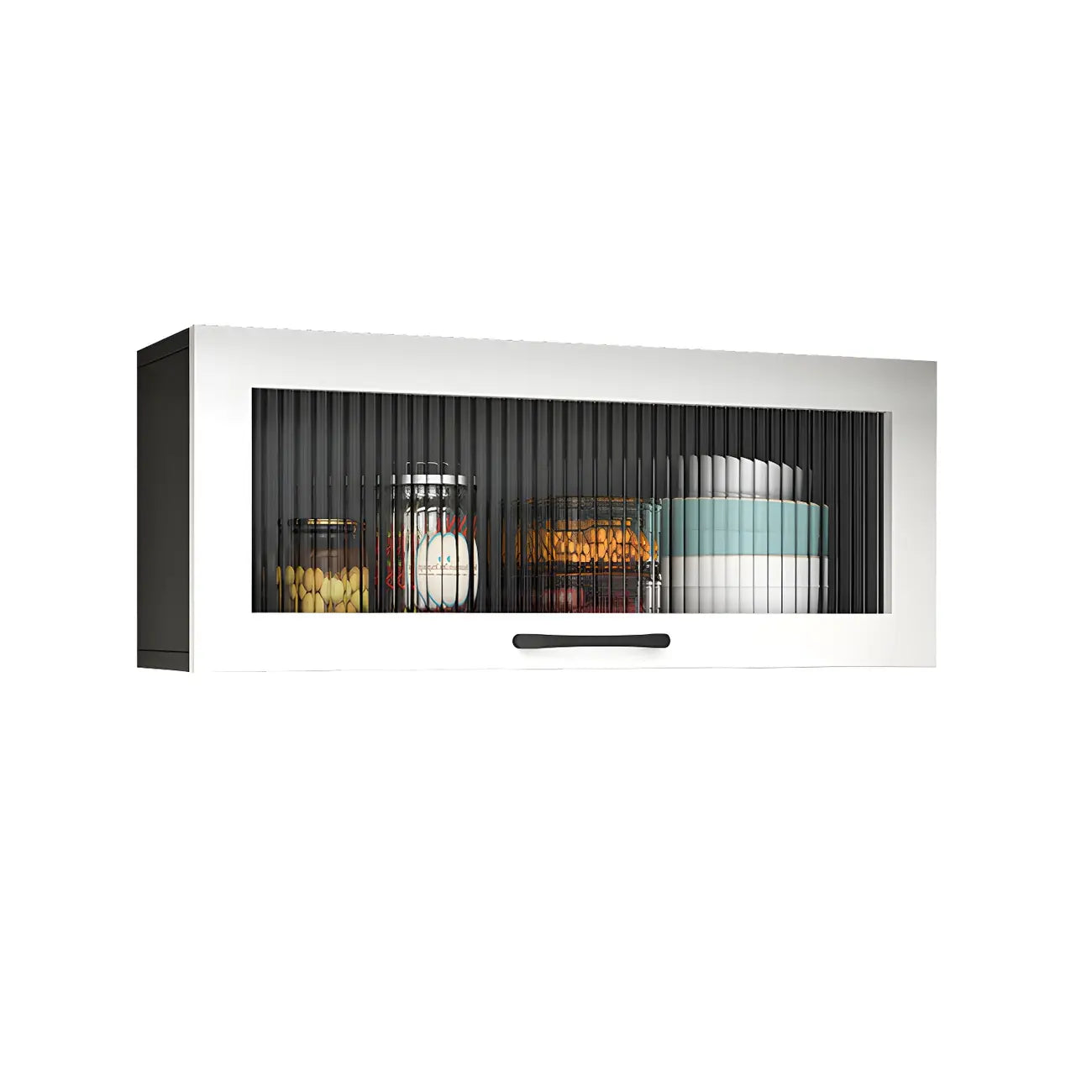 vaisselier mural en bois blanc pour cuisine