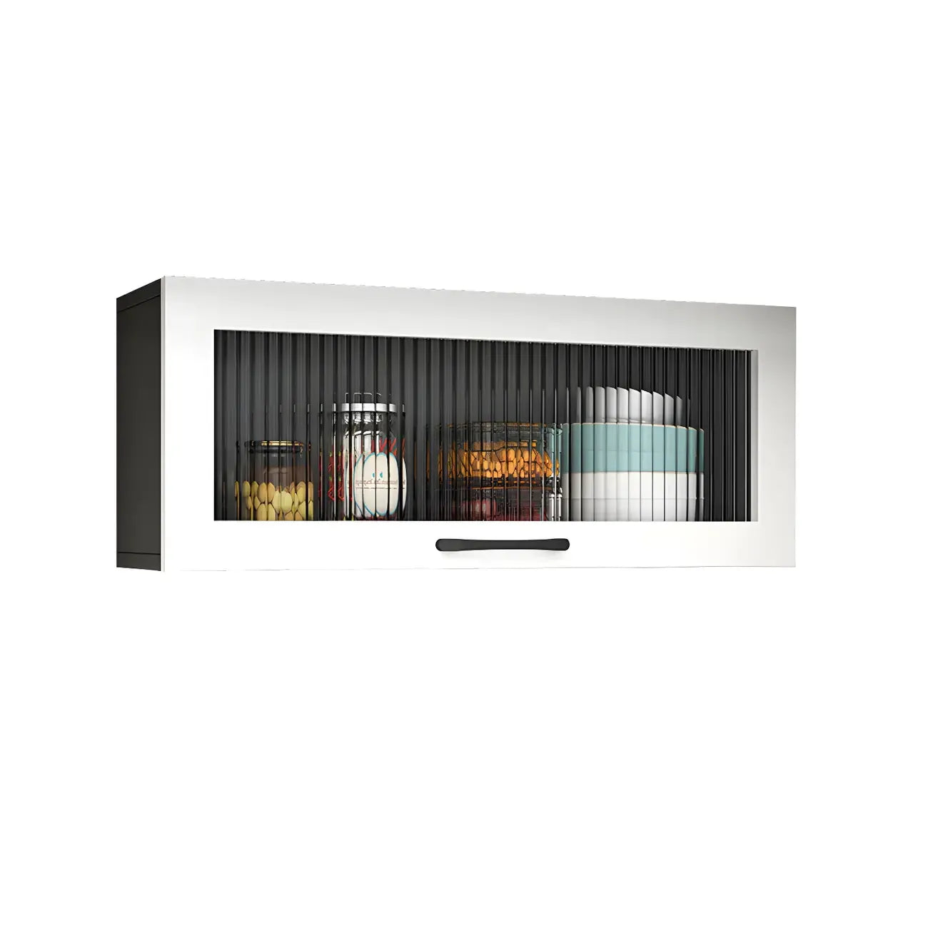 vaisselier mural en bois blanc pour cuisine