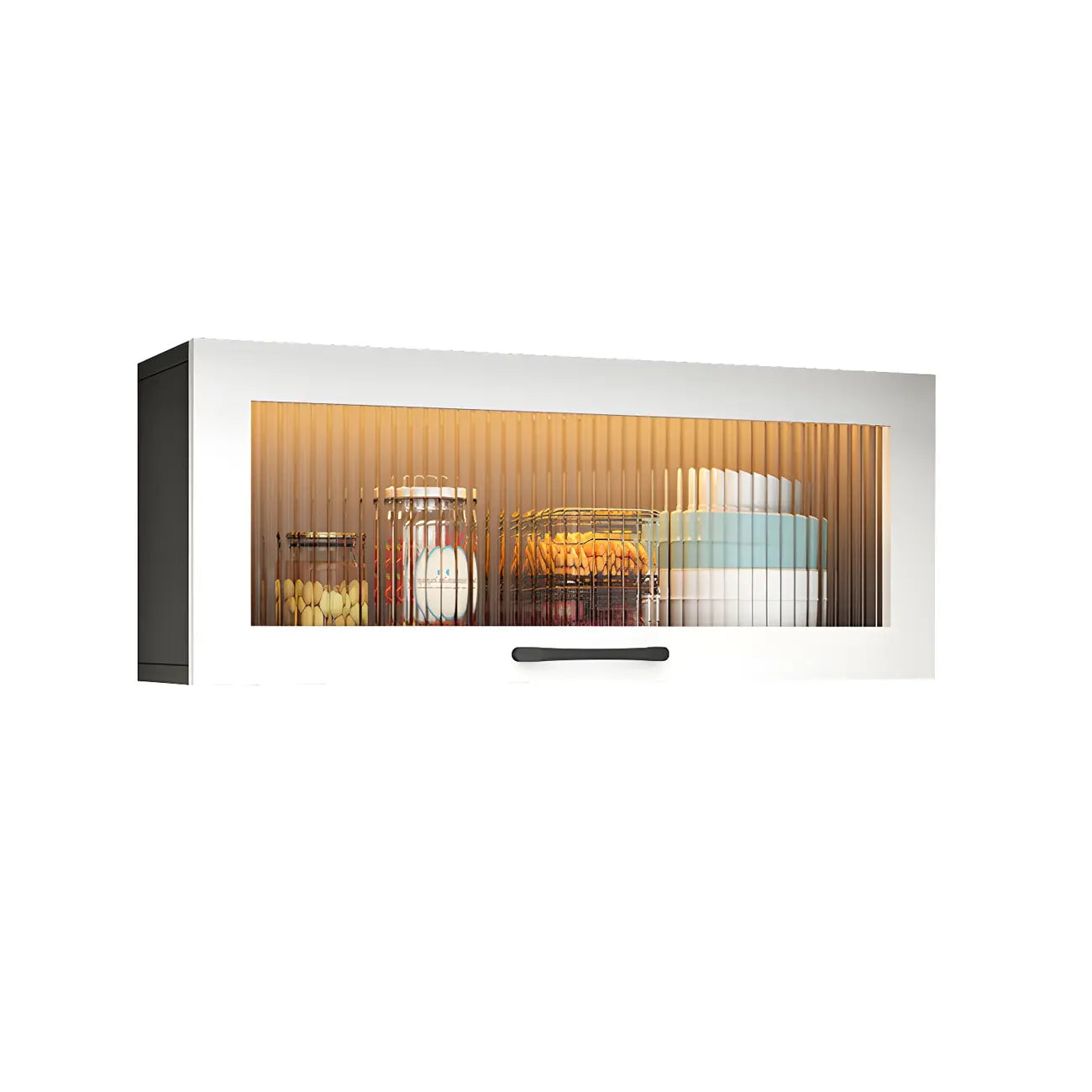 vaisselier mural en bois blanc pour cuisine