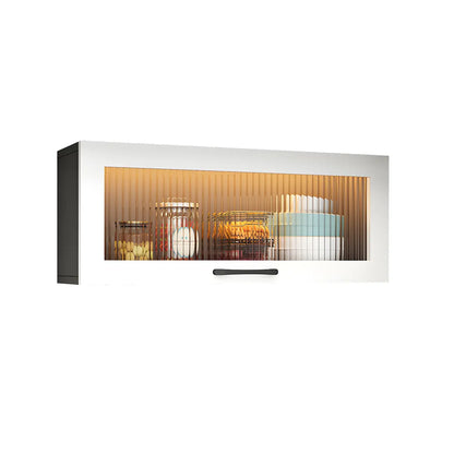 vaisselier mural en bois blanc pour cuisine