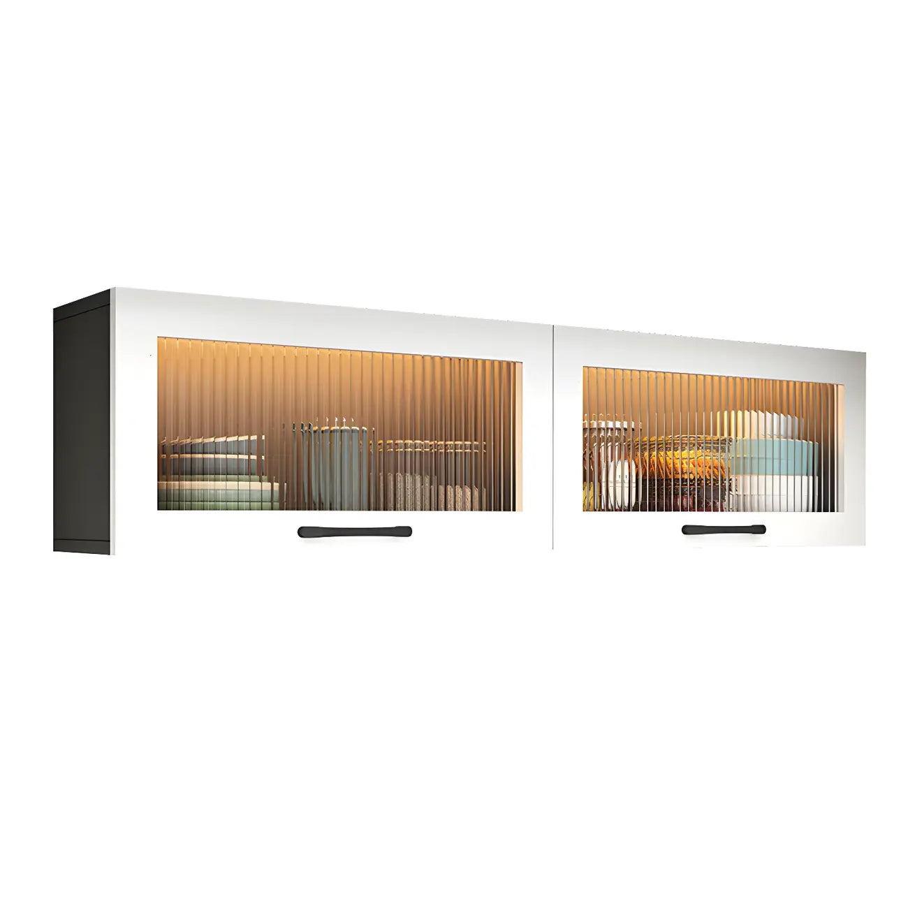 vaisselier mural en bois blanc pour cuisine