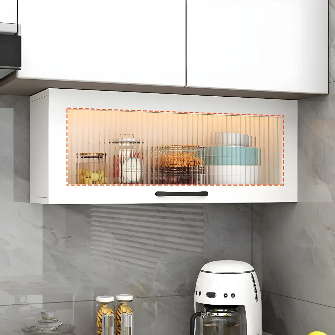 vaisselier mural en bois blanc pour cuisine